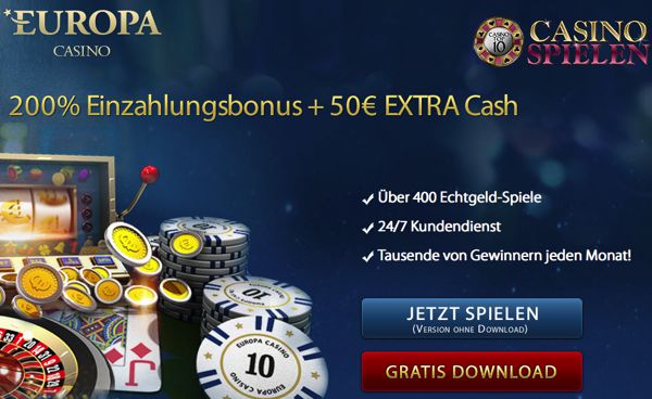 Europa Casino in CasinoSpielen Topliste