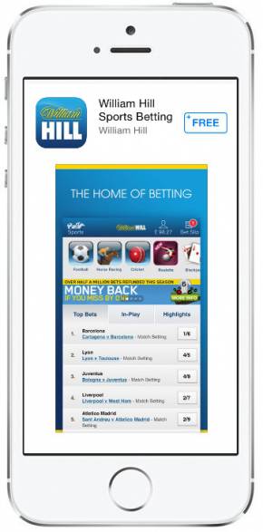 William Hill auf dem Handy, Mobile Casino